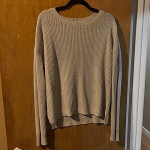 Grey knitted “high low” sweater